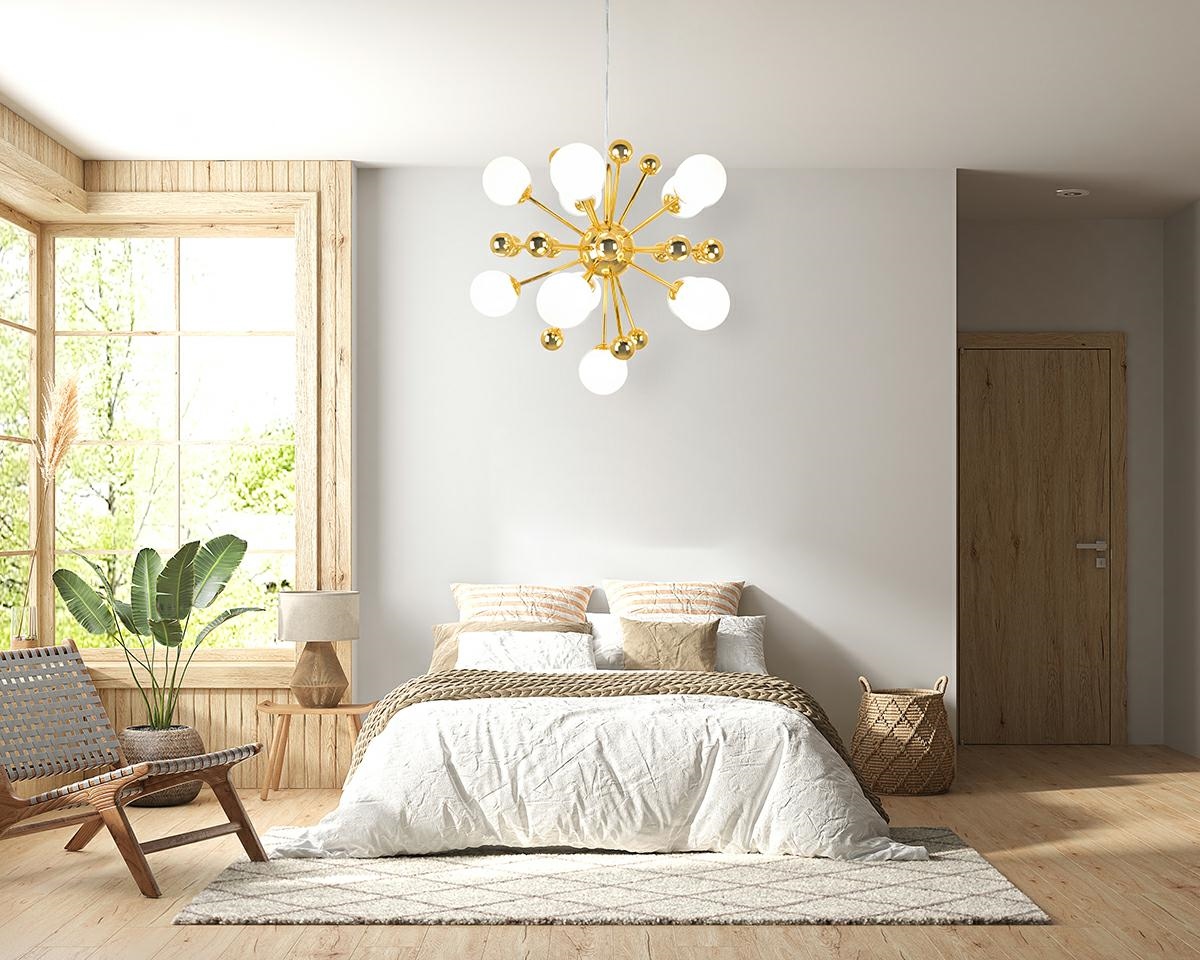 lampa wisząca glamour aurelia do sypialni