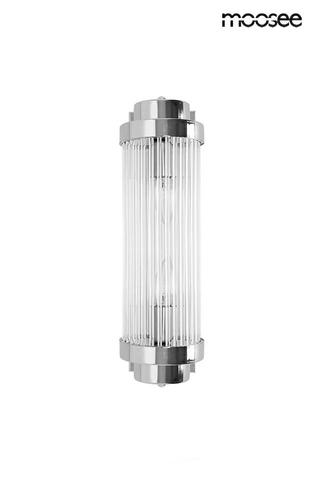 Kinkiet glamour column srebrny