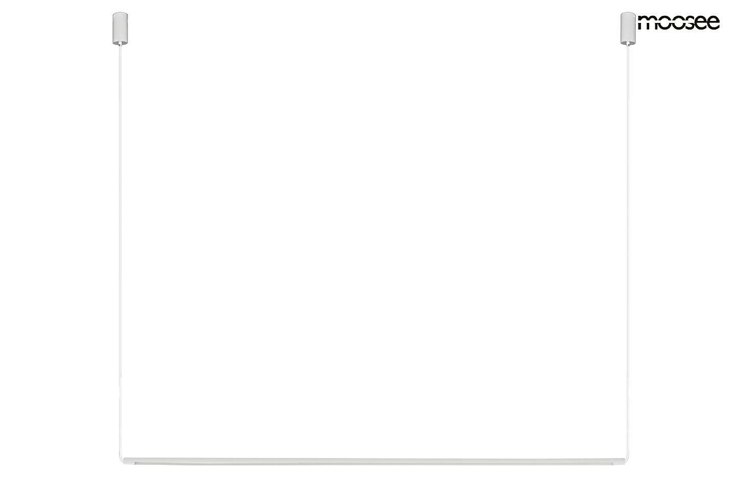 biała lampa pozioma ombre level 100 nad wyspę