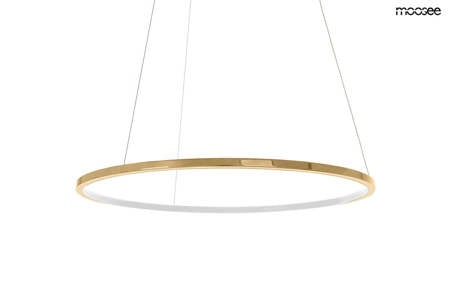 złota lampa slim ring 60 okrąg