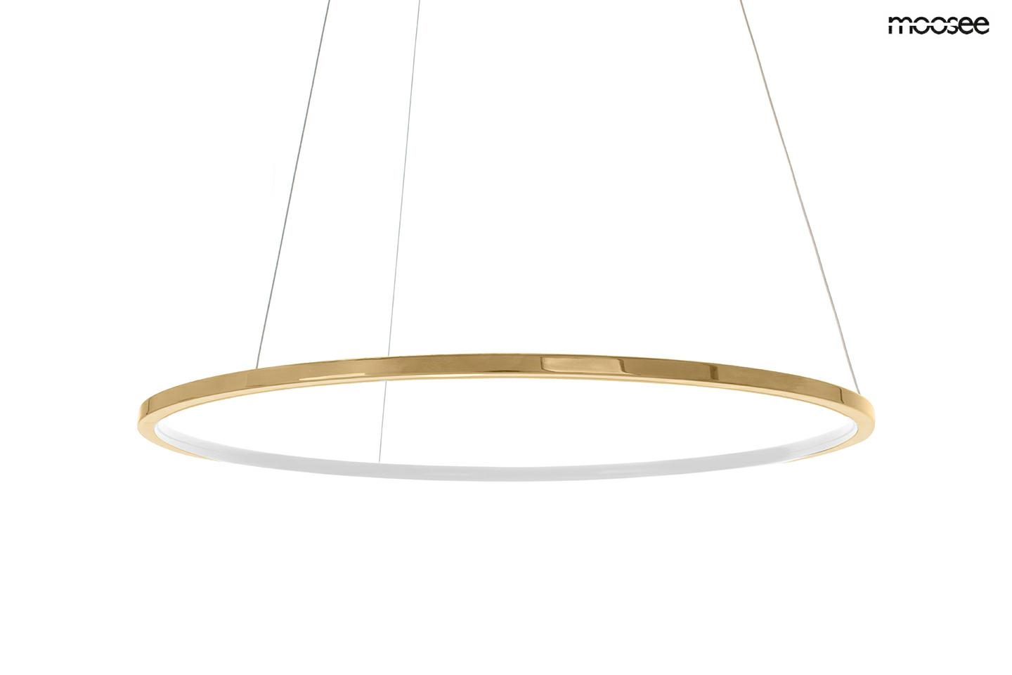 geometryczna lampa wisząca złota ring slim 80
