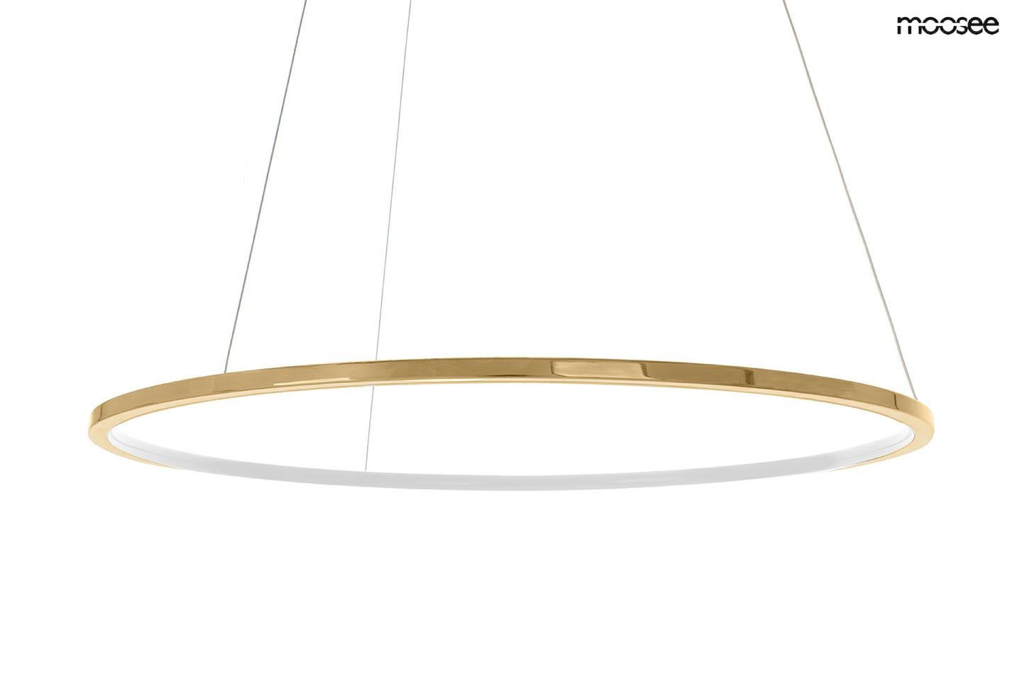 duża lampa ring slim 120 złota