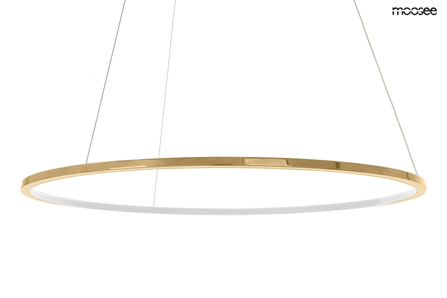 duża lampa wisząca ring slmi złota glamour okręgi