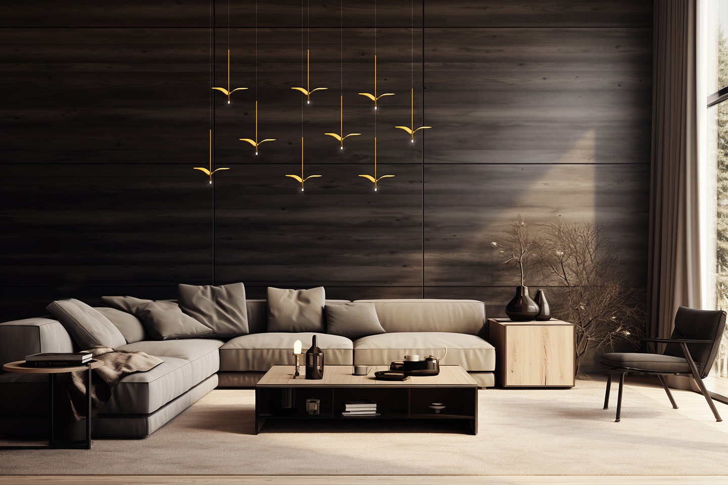 złota lampa wisząca gavi dekoracyjna glamour