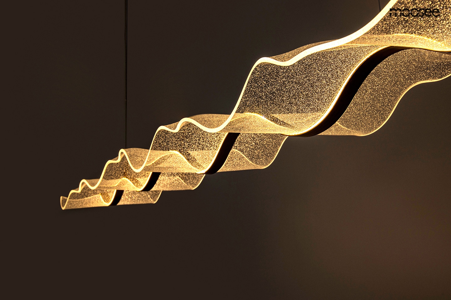 designerska lampa breath 180 złota glamour