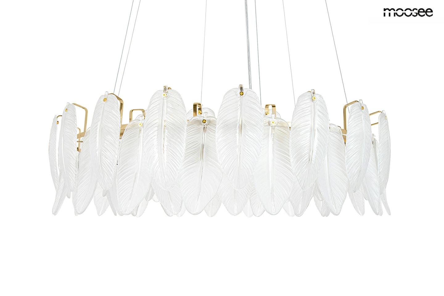 duża lampa wisząca glamour roch 100 złota