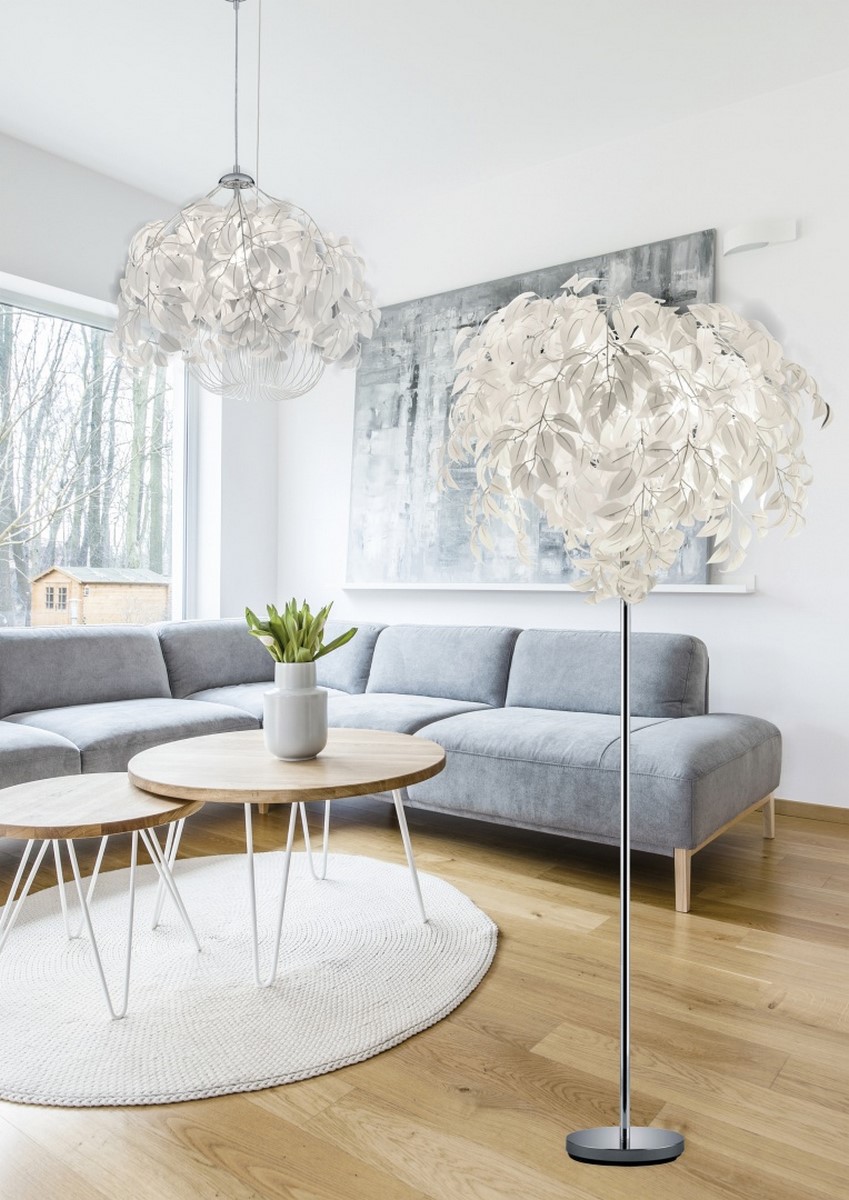 lampa białe drzewko, lampa palma