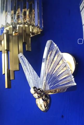 Kinkiet butterfly złoty