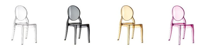 IdealMeble - Krzesło przezroczyste Elizabeth