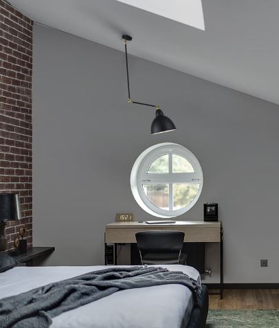 czarna lampa loftowa factory