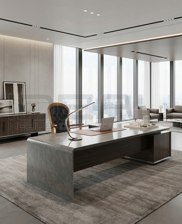 Fotel biurowy chesterfield Warwick skóra naturalna IdealMeble.pl