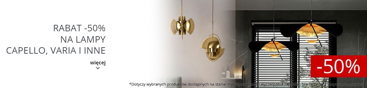Ideal Meble rabat 50% na lampy Capello, Varia i inne