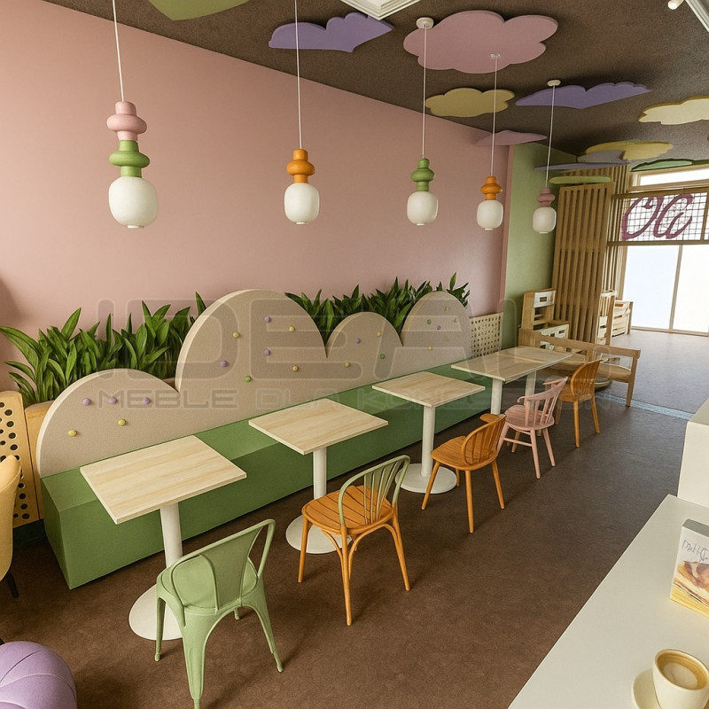 Lampy wiszące do bawialni z kawiarnią Double Plusy Multicolor