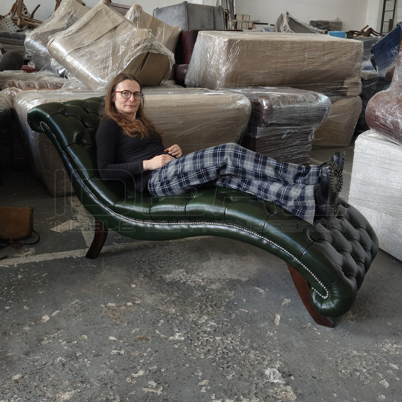 Leżanka Chesterfield Milton skóra IdealMeble.pl