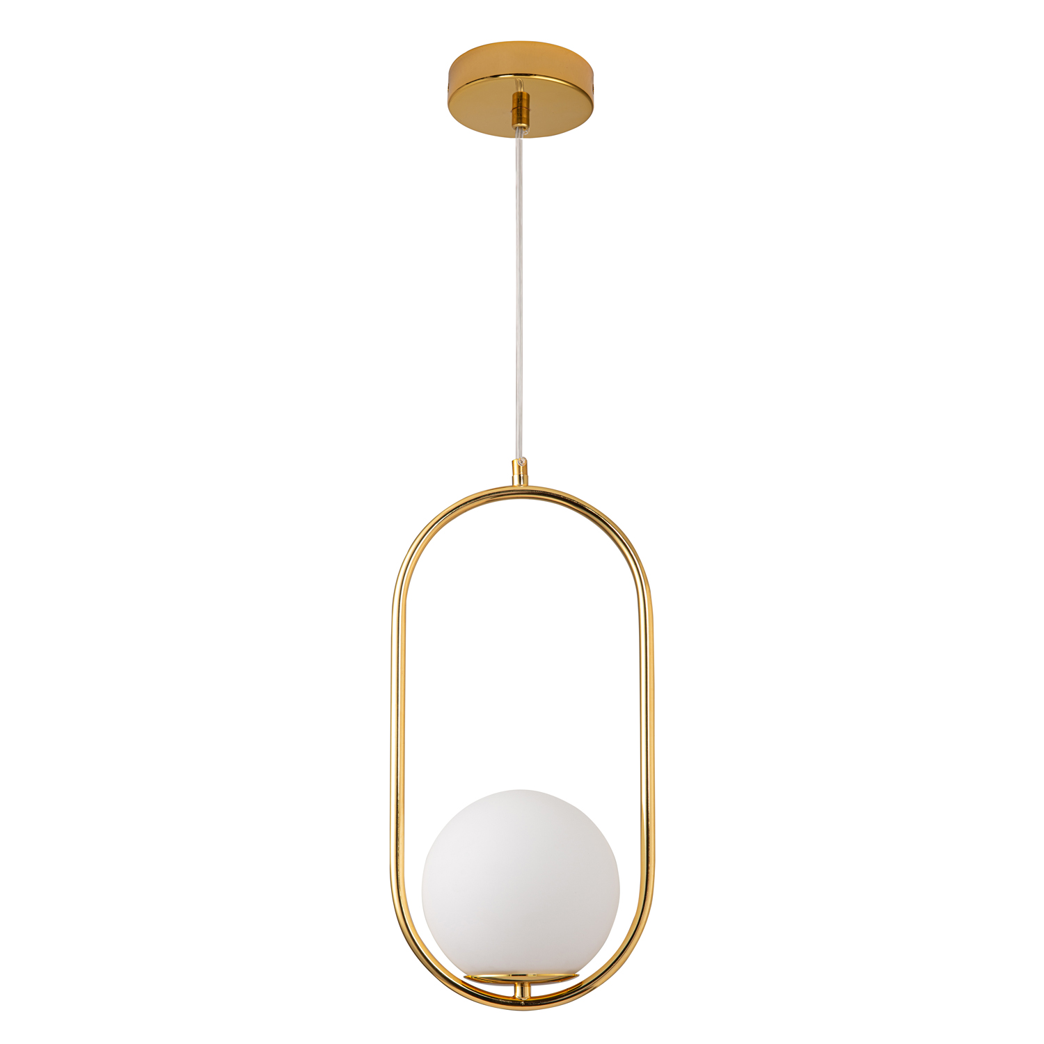 złota lampa wiszaca kula Costa solo aurelia