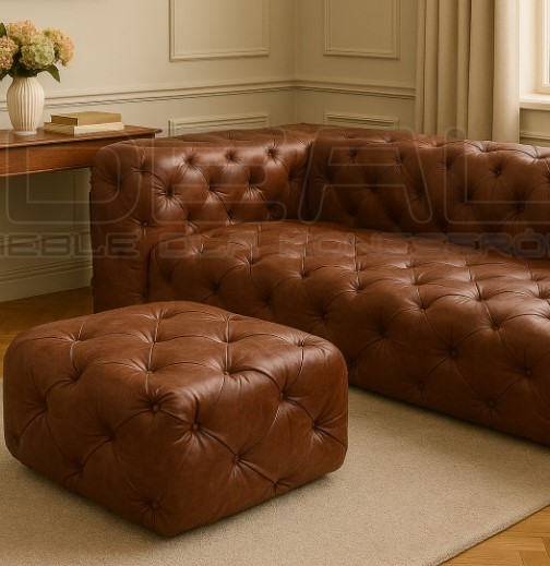 Sofa Chesterfield Moon skóra 4 osobowa IdealMeble.pl