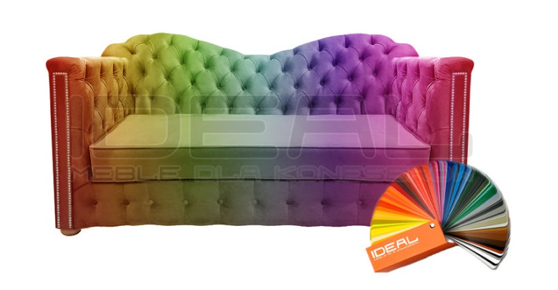 Sofa Chesterfield z funkcją spania Mondelebrity 3 os. | IdealMeble.pl