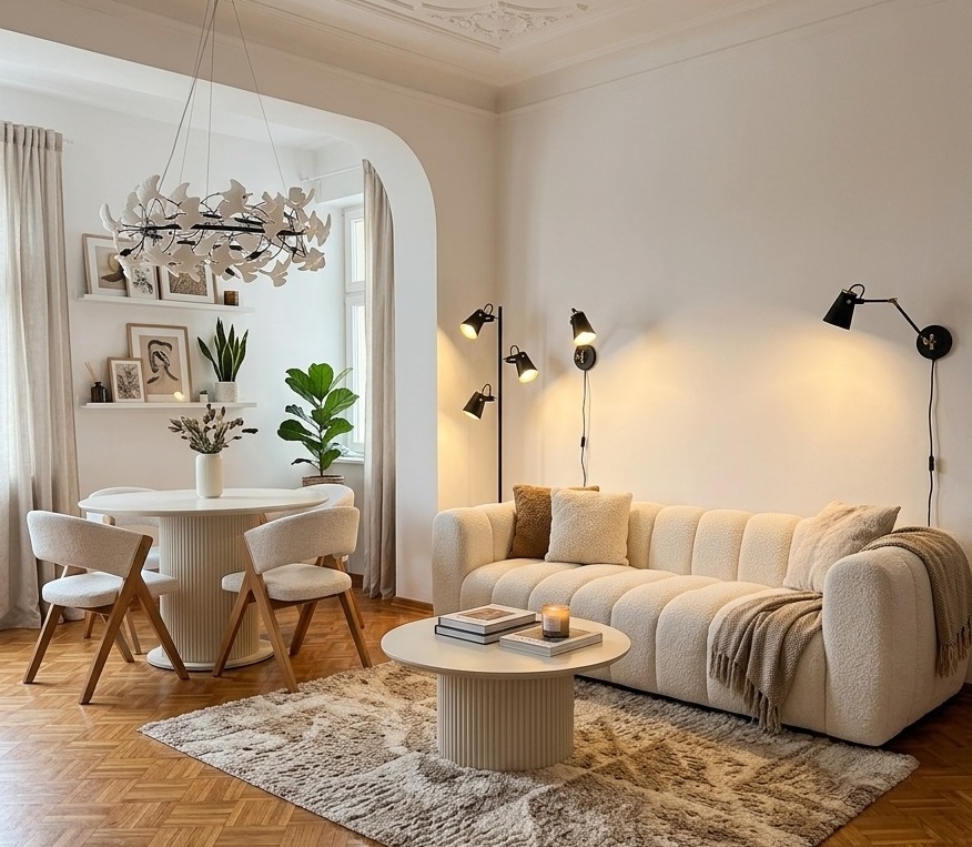 nowoczesna sofa do salonu w eleganckim wnętrzu