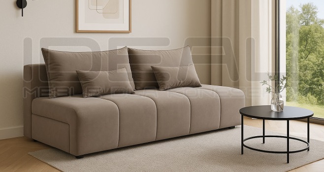 Sofa z pojemnikiem i funkcją spania Belliani | IdealMeble.pl