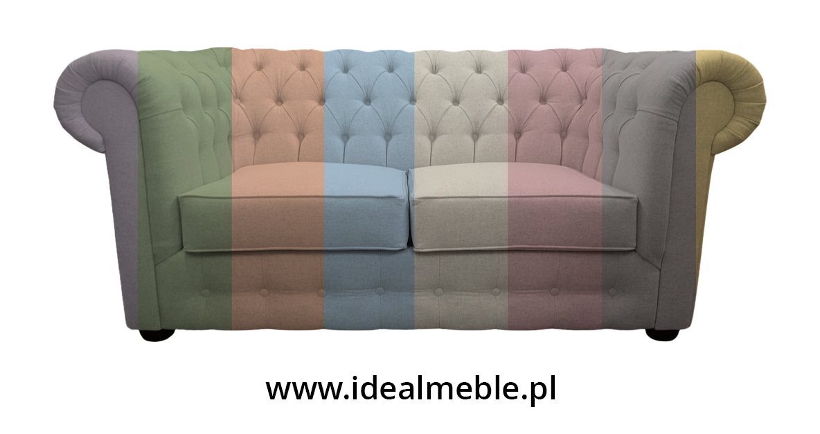 Sofa Chesterfield March w tkaninie 3 os. IdealMeble.pl