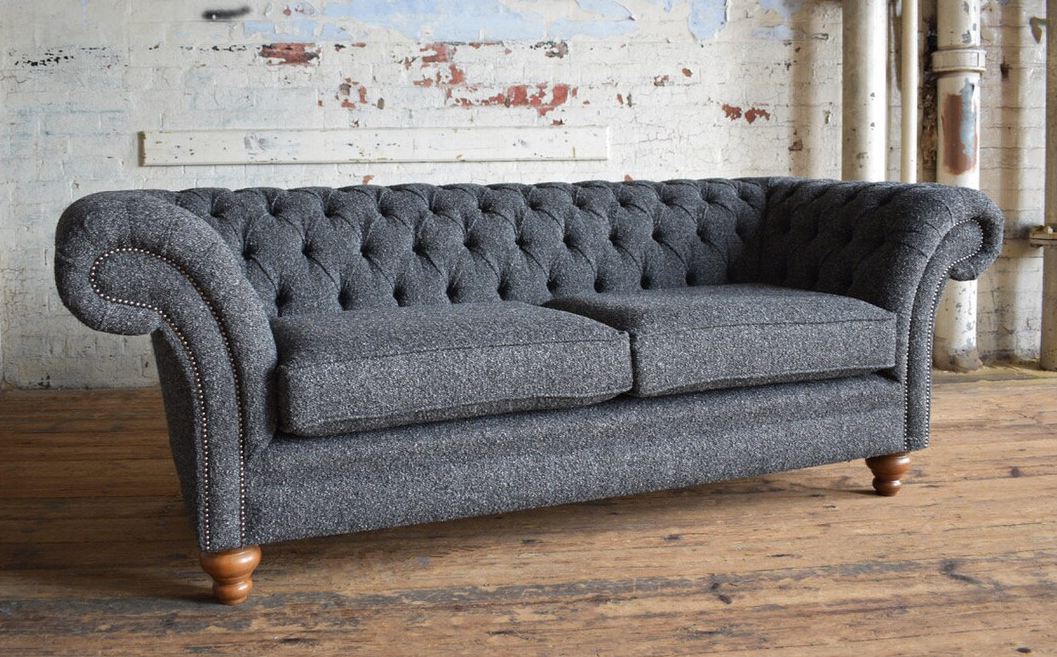 sofa chesterfield boucle