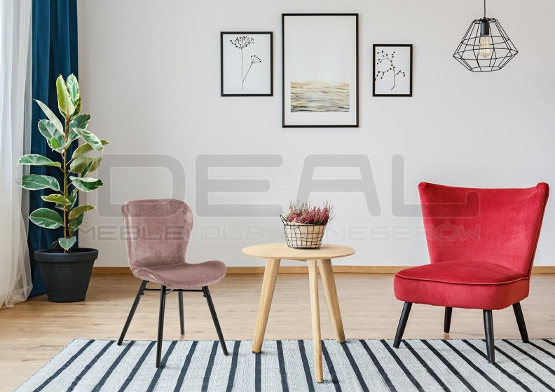 Stolik okrągły Malm drewniany