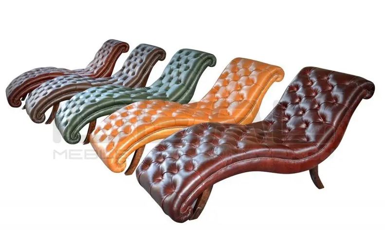 Leżanka Chesterfield Milton skóra