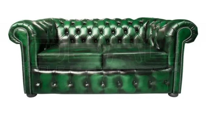 sofa chesterfield w skórze