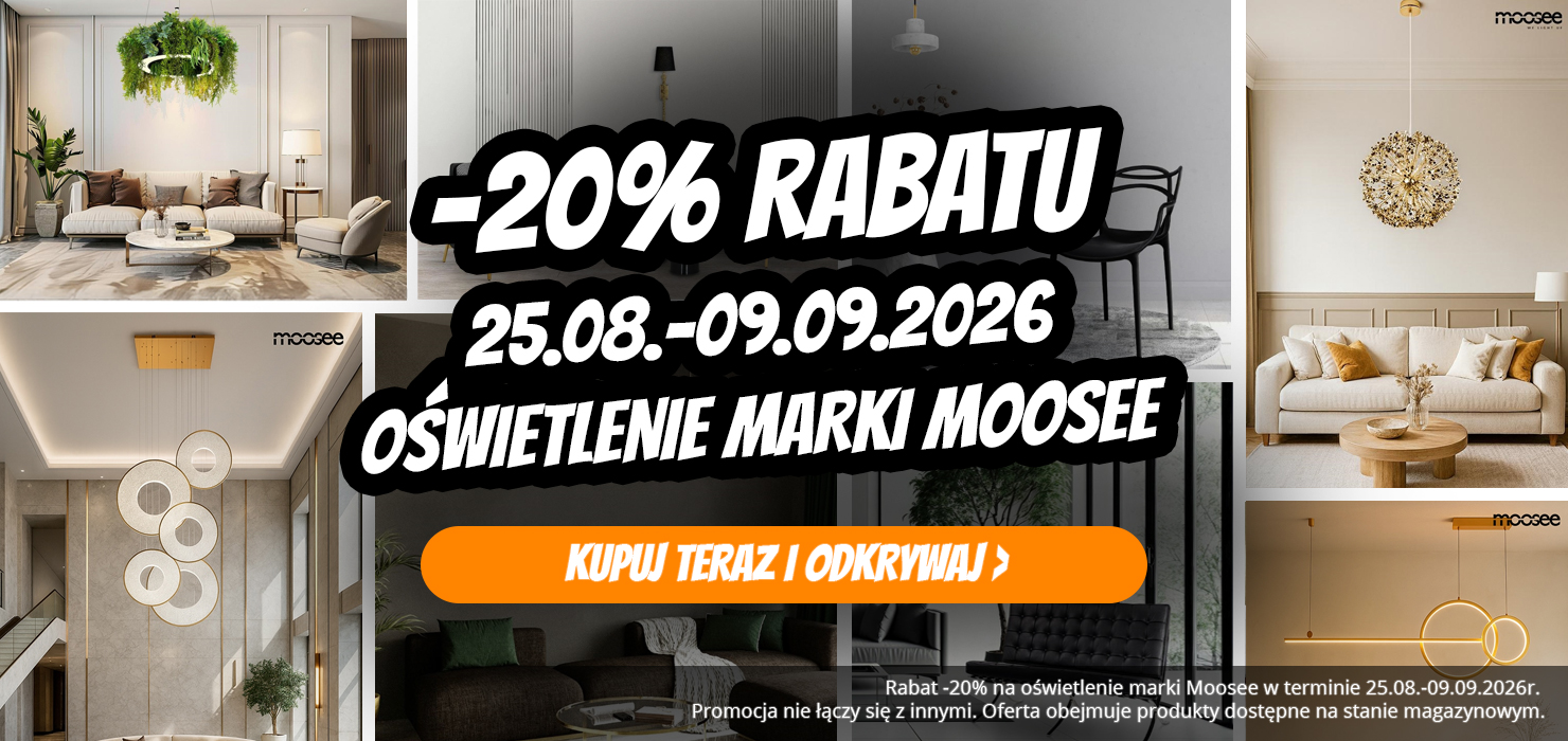 -20% rabatu 25.08.-09.09.2026 oświetlenie marki Moosee